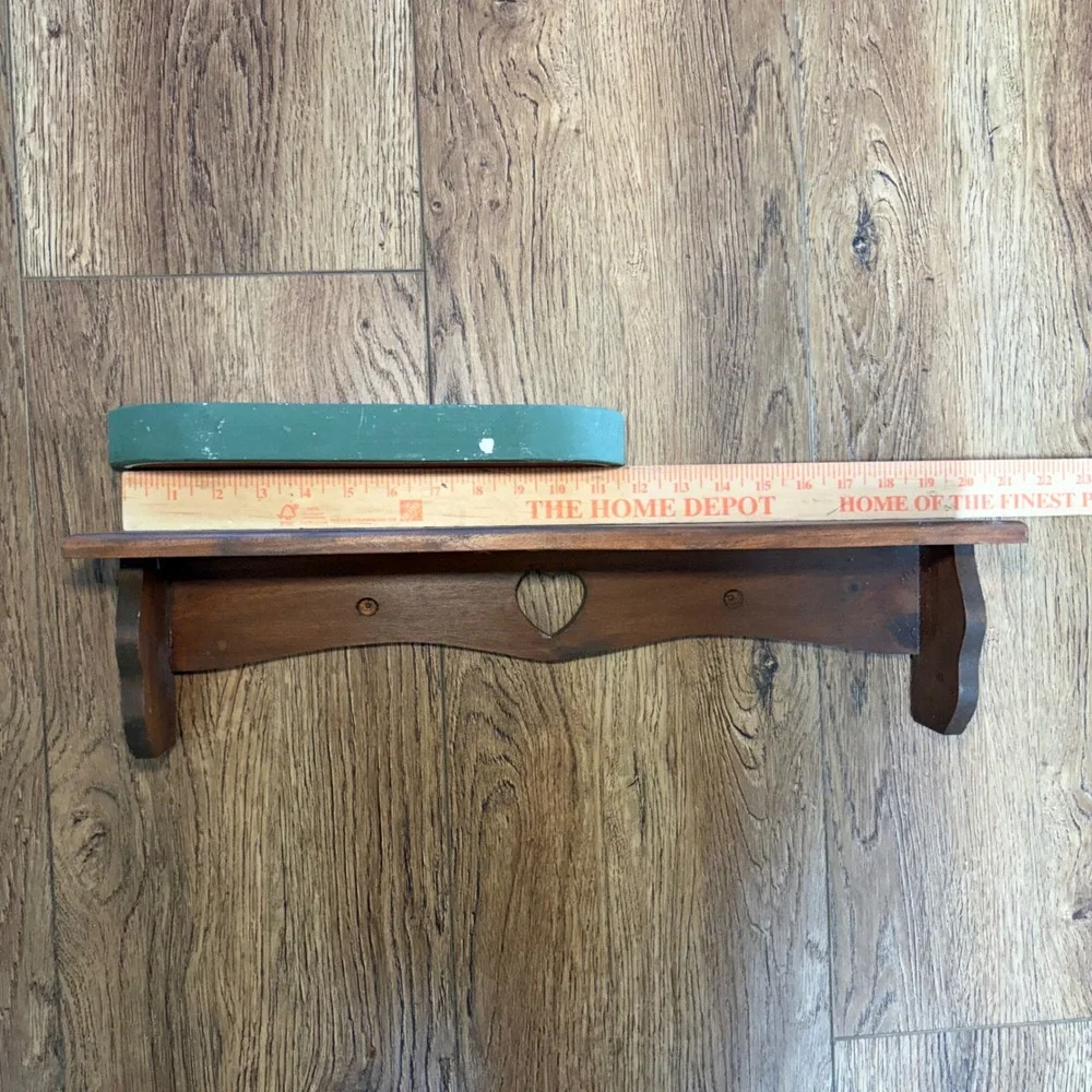 VTG Country Wood Wall Shelf Heart Cutout Watermelon Decor Farmhouse 20